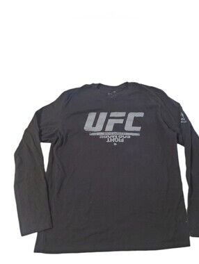 Reebok UFC Men's Black Break Barriers Fight Long Sleeve T-shirt Large
